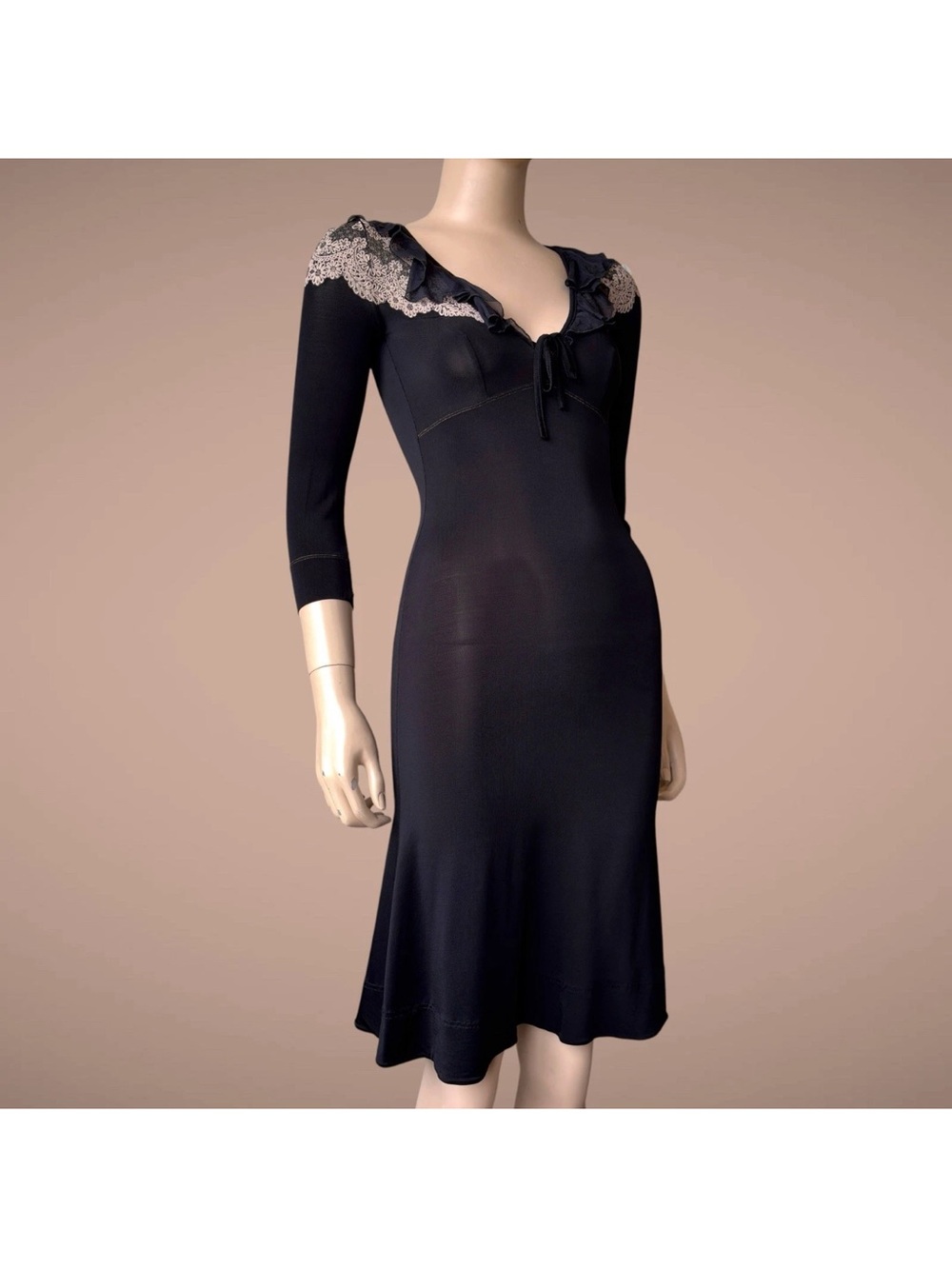 Roberto Just Cavalli RARE VTG Y2K Black Evening Dress Size XS